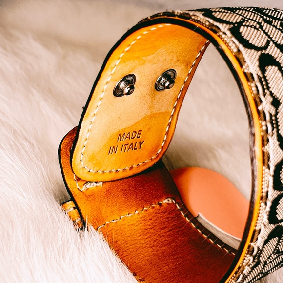 Coach Leather Monogram Y2K Cuff Bracelet - Picture 4 of 5